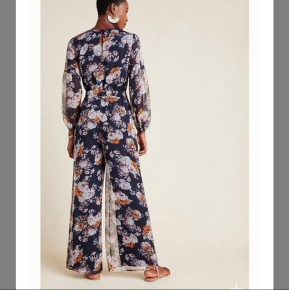 NWT Anthropologie floral chiffon jumper - Picture 6 of 11